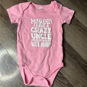 Baby Essentials Pink Bodysuit with Fun Text